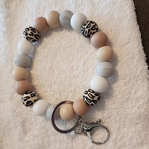 Silicone bead keychain